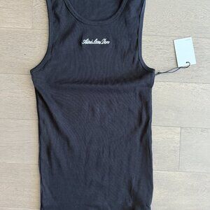Aime Leon Dore Embroidered Logo Tank Top Mens size L 100% cotton Black